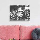 Motorfiets Motorrijder Rijder Canvas Print (Insitu (Woonkamer))