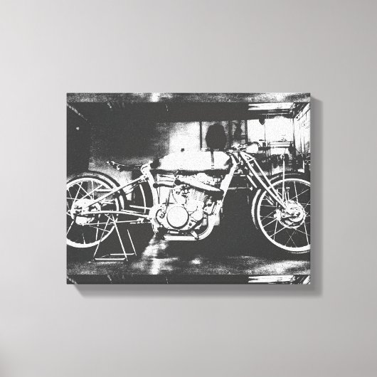 Motorfiets Motorrijder Rijder Canvas Print (Voorkant)