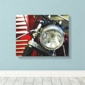 Motorfiets Motorrijder Rijder Fiets Canvas Afdruk (Insitu (Houten vloer))