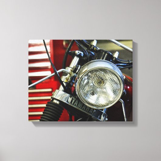 Motorfiets Motorrijder Rijder Fiets Canvas Afdruk (Voorkant)