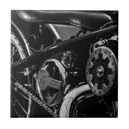 Motorfiets Motorrijder Rit Rijder Tegeltje (Voorkant)