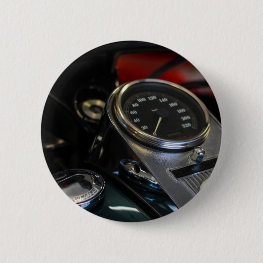 Motorfiets Motorrijder Ronde Button 5,7 Cm (Voorkant)