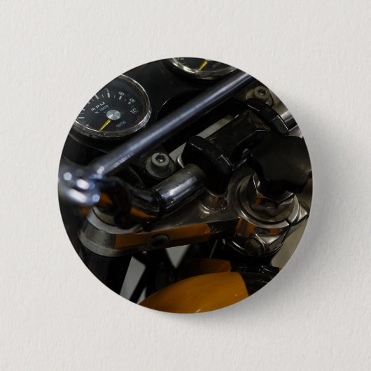 Motorfiets Motorrijder Ronde Button 5,7 Cm (Voorkant)