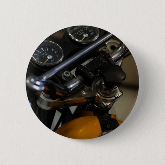 Motorfiets Motorrijder Ronde Button 5,7 Cm (Voorkant)
