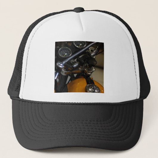 Motorfiets Motorrijder Trucker Pet (Voorkant)