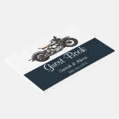  motorfiets Navy Modern Wedding Gastenboek (Hoek)