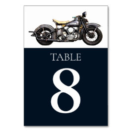  motorfiets Navy Modern Wedding Kaart