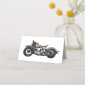  motorfiets Navy Modern Wedding Plaatskaartje (Achterkant)