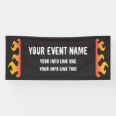 Motorfiets- of fietsgebeurtenis spandoek (Horizontaal)