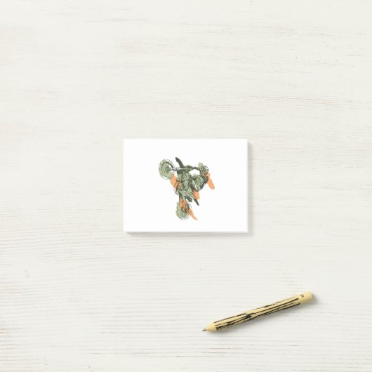Motorfiets - Off Road Biker Post-it® Notes (Op bureau)