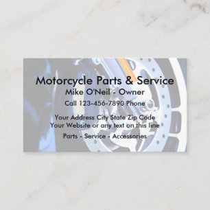 Motorfiets Onderdelen Service Visitekaartje