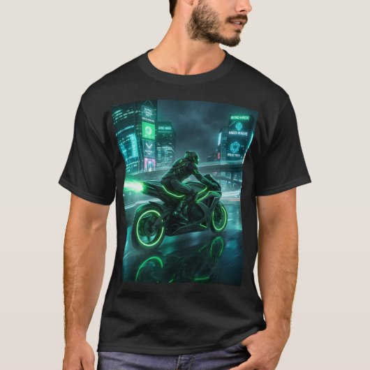 Motorfiets Ontwerp T-shirt (Voorkant)