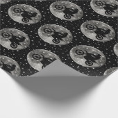 Motorfiets op de maan cadeaupapier (Hoek)