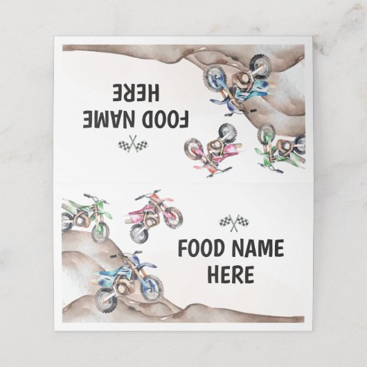 Motorfiets op geboortedag plaatskaartje (Buitenkant ongevouwen)
