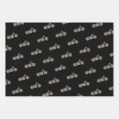  motorfiets op zwart inpakpapier vel (Voorkant)