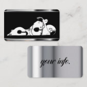 Motorfiets op zwart Sjabloon Visitekaartje (Voorkant / Achterkant)