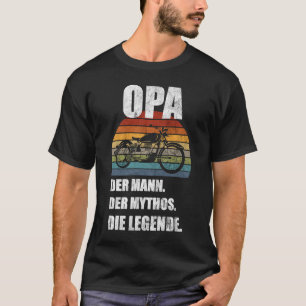 Motorfiets Opa Motorrijder Biker Mannen Moto T-shirt