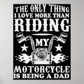 Motorfiets Papa Biker Poster (Voorkant)