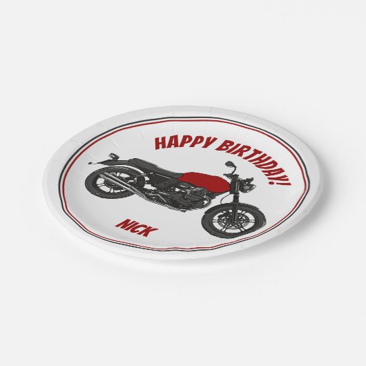 Motorfiets Papieren Bordje (Gekanteld)