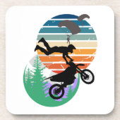 Motorfiets, parachutes en het buitenleven bier onderzetter (Voorkant)