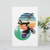 Motorfiets, parachutes en het buitenleven briefpapier (Staand voorkant)
