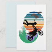 Motorfiets, parachutes en het buitenleven briefpapier (Voorkant / Achterkant)