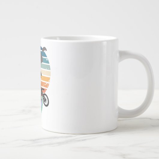 Motorfiets, parachutes en het buitenleven grote koffiekop (Rechts)