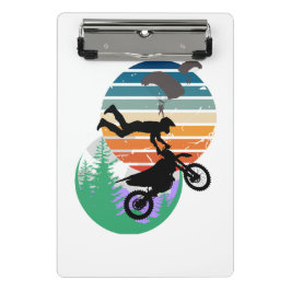 Motorfiets, parachutes en het buitenleven mini klembord