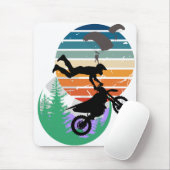 Motorfiets, parachutes en het buitenleven muismat (Met muis)