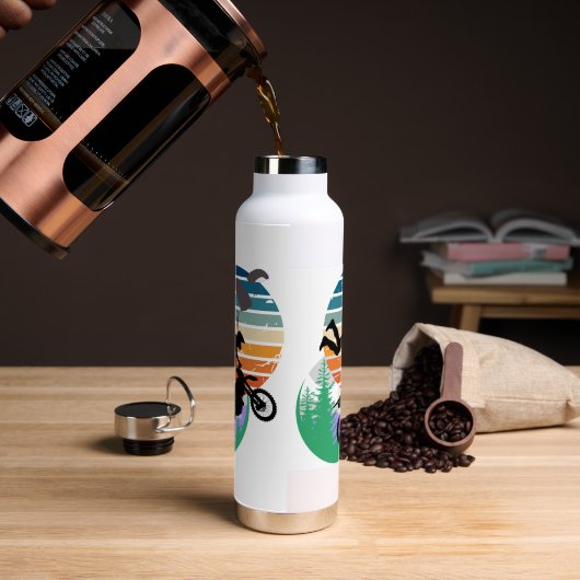 Motorfiets, parachutes en het buitenleven waterfles (Koffie)