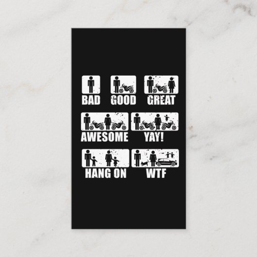 Motorfiets Passion Married Couples Biker Humor Visitekaartje (Voorkant)