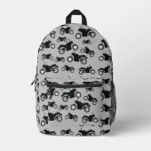 Motorfiets Patroon Terug naar School Bedrukte Rugzak (Voorkant)