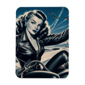  Motorfiets Pin Up Magneet (Verticaal)