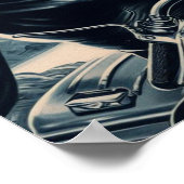  Motorfiets Pin Up Poster (Hoek)