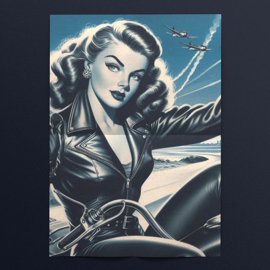  Motorfiets Pin Up Tissuepapier