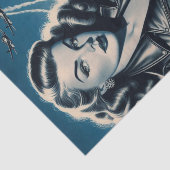  Motorfiets Pin Up Tissuepapier (Detail)
