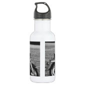 Motorfiets Pinup Meisje Waterfles (Achterkant)
