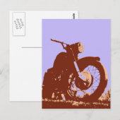  motorfiets pop art stijl briefkaart (Voorkant / Achterkant)