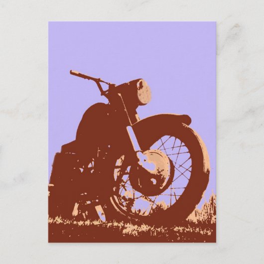  motorfiets pop art stijl briefkaart (Voorkant)