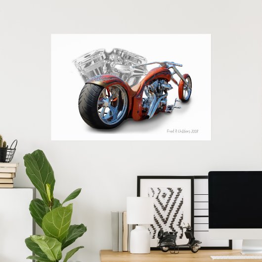motorfiets poster (Thuiskantoor)