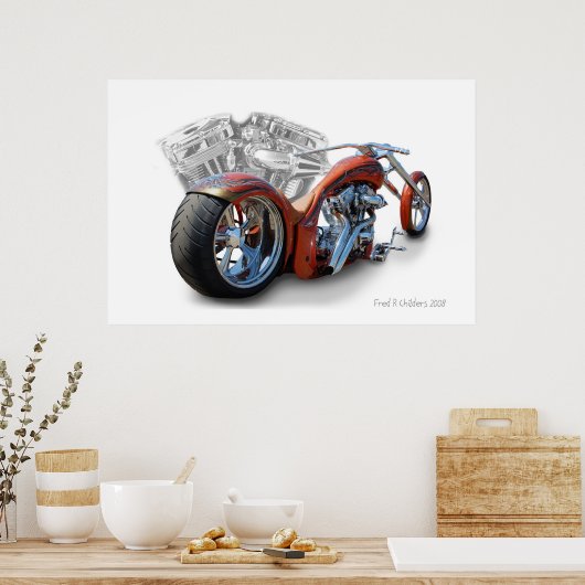 motorfiets poster (Keuken)