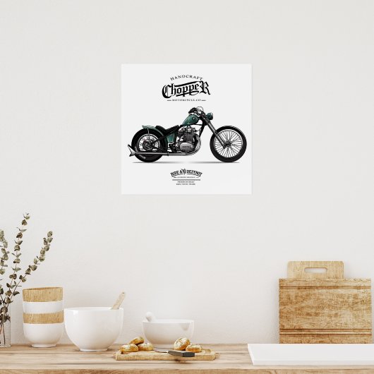  motorfiets poster (Keuken)