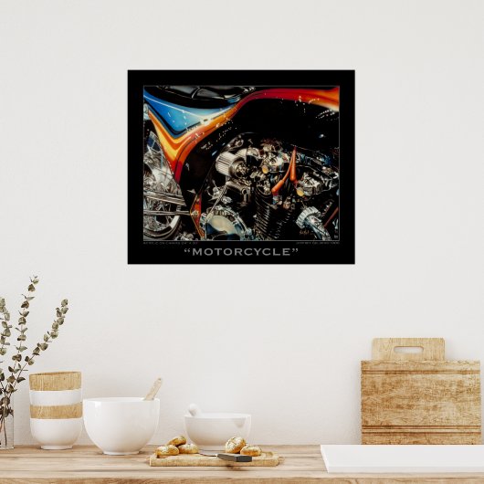 Motorfiets Poster (Keuken)