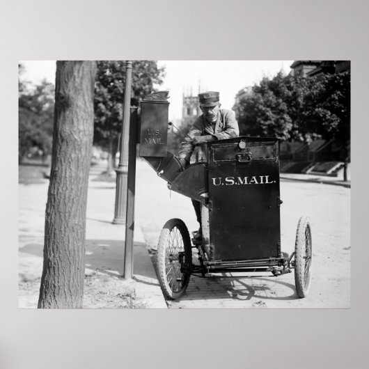 Motorfiets Postman: 1912 Poster (Voorkant)