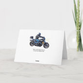 Motorfiets Power Biker Transport Gift Bedankkaart (Achterkant)