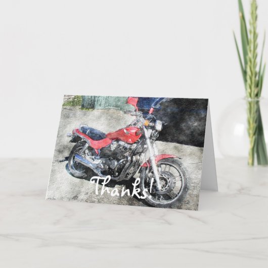 Motorfiets Power Biker Transport Gift Bedankkaart (Voorkant)