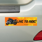 Motorfiets Power Biker Transport Gift Bumpersticker (Op auto)