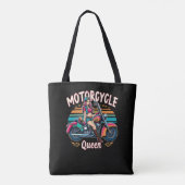 Motorfiets Queen Nice Biker Girl Gift Motorrijder Tote Bag (Achterkant)