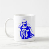 Motorfiets racen slepen koffiemok (Links)