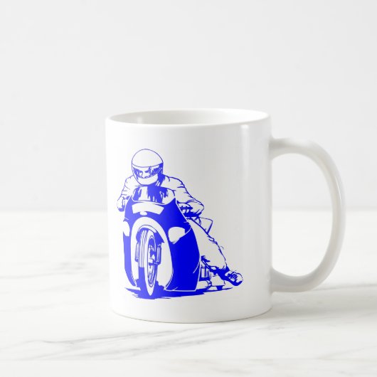 Motorfiets racen slepen koffiemok (Rechts)